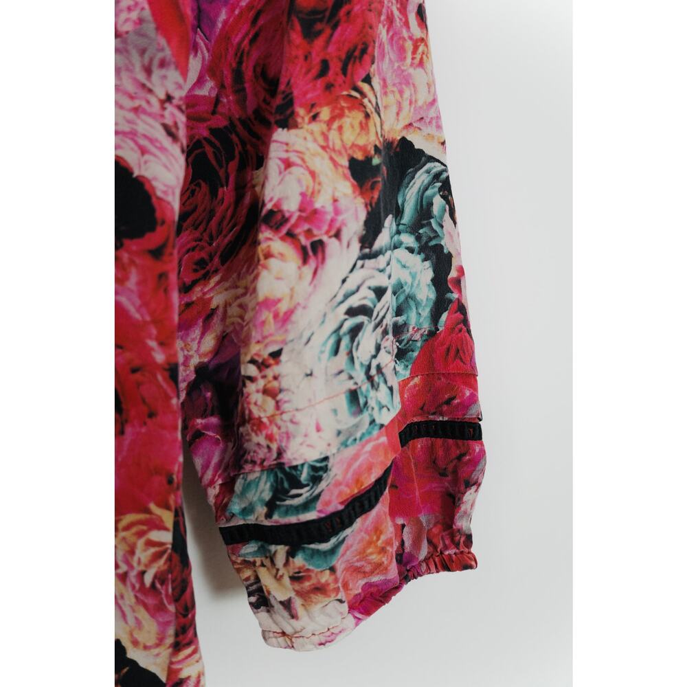 Vanessa Virginia 100% Silk Floral Blouse Size Medium - Picture 4 of 6